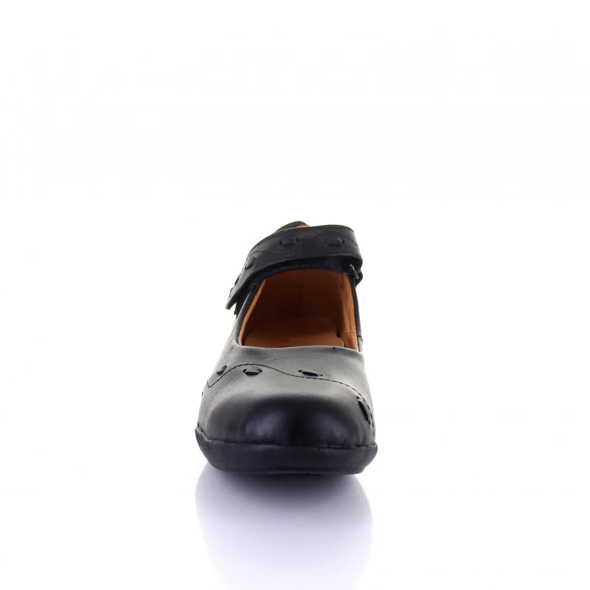 Flats Balerina Zapato Niña Escolar Con Velcro