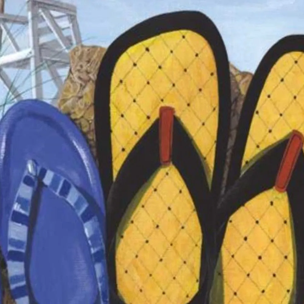 Flip Flops All Lined Up 3 Giclee Wrap Canvas Wall Art