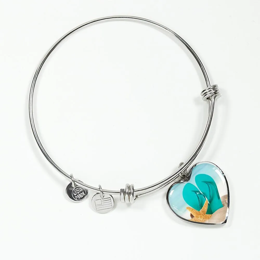 Flip Flops On The Beach Bracelet