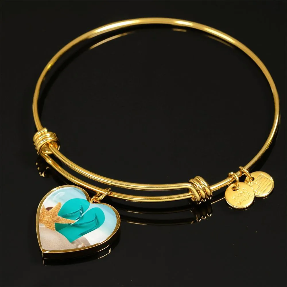 Flip Flops On The Beach Bracelet