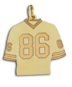 Football Jersey Pendant w/ Name & Number Jewelry