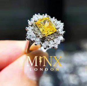 Friendship Ring | Emerald Ring | Yellow Diamond Ring | Yellow Diamond Engagement Rings | Baguette Ring | Womens Engagement Ring