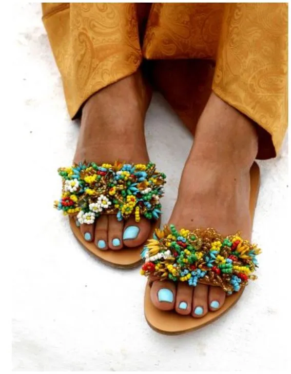 Garden of Eden flat suede sandal