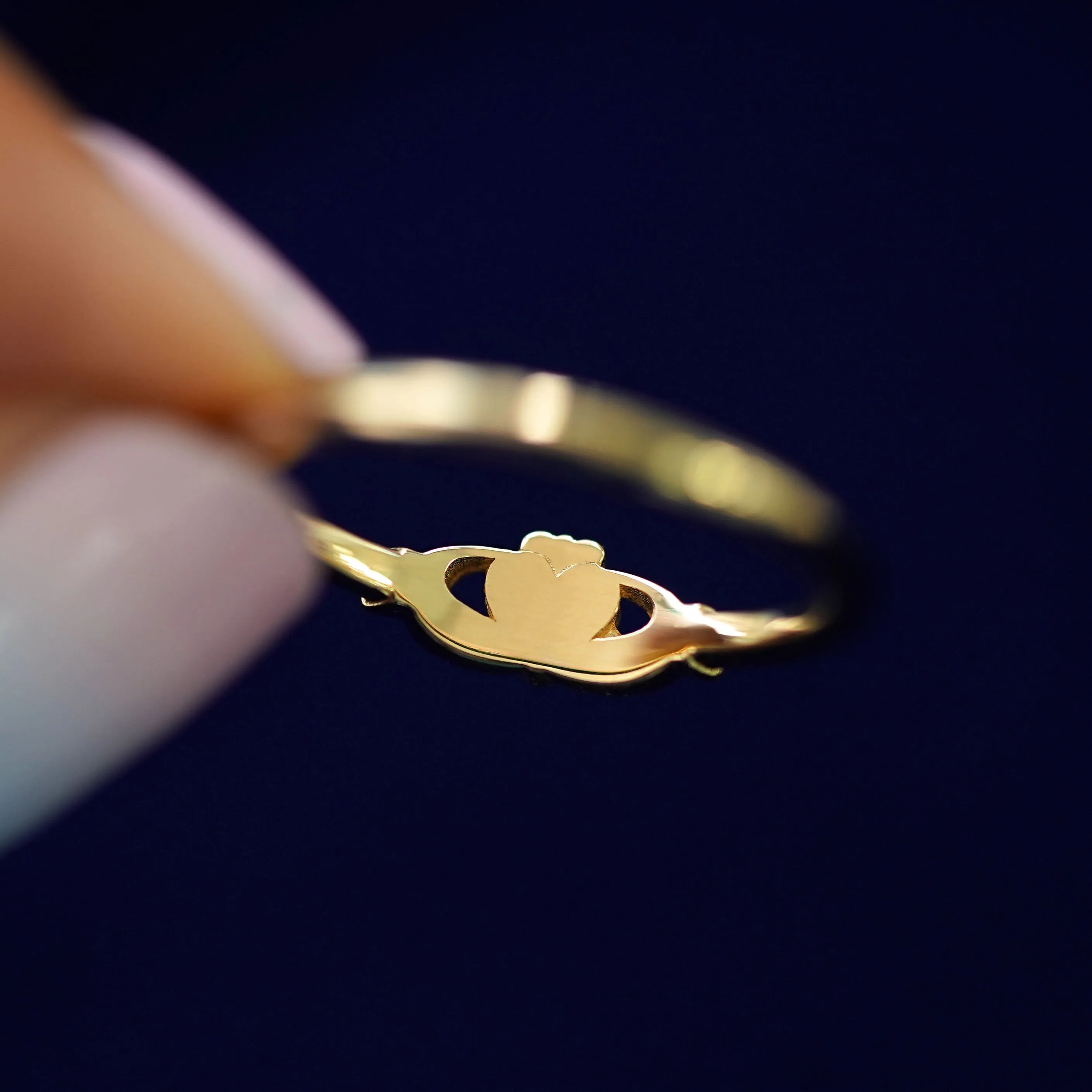 Gemstone Claddagh Ring