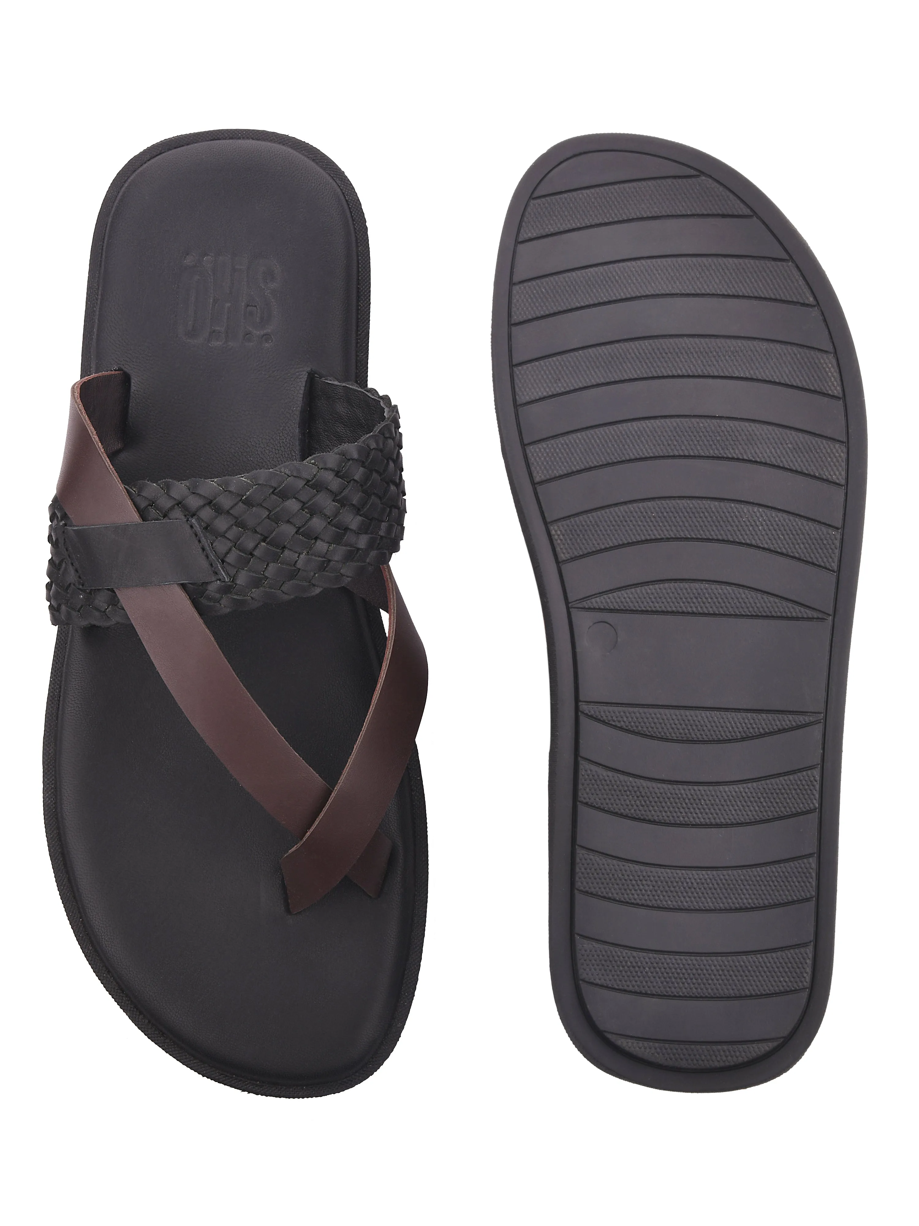 Genoa Black Slippers For Men