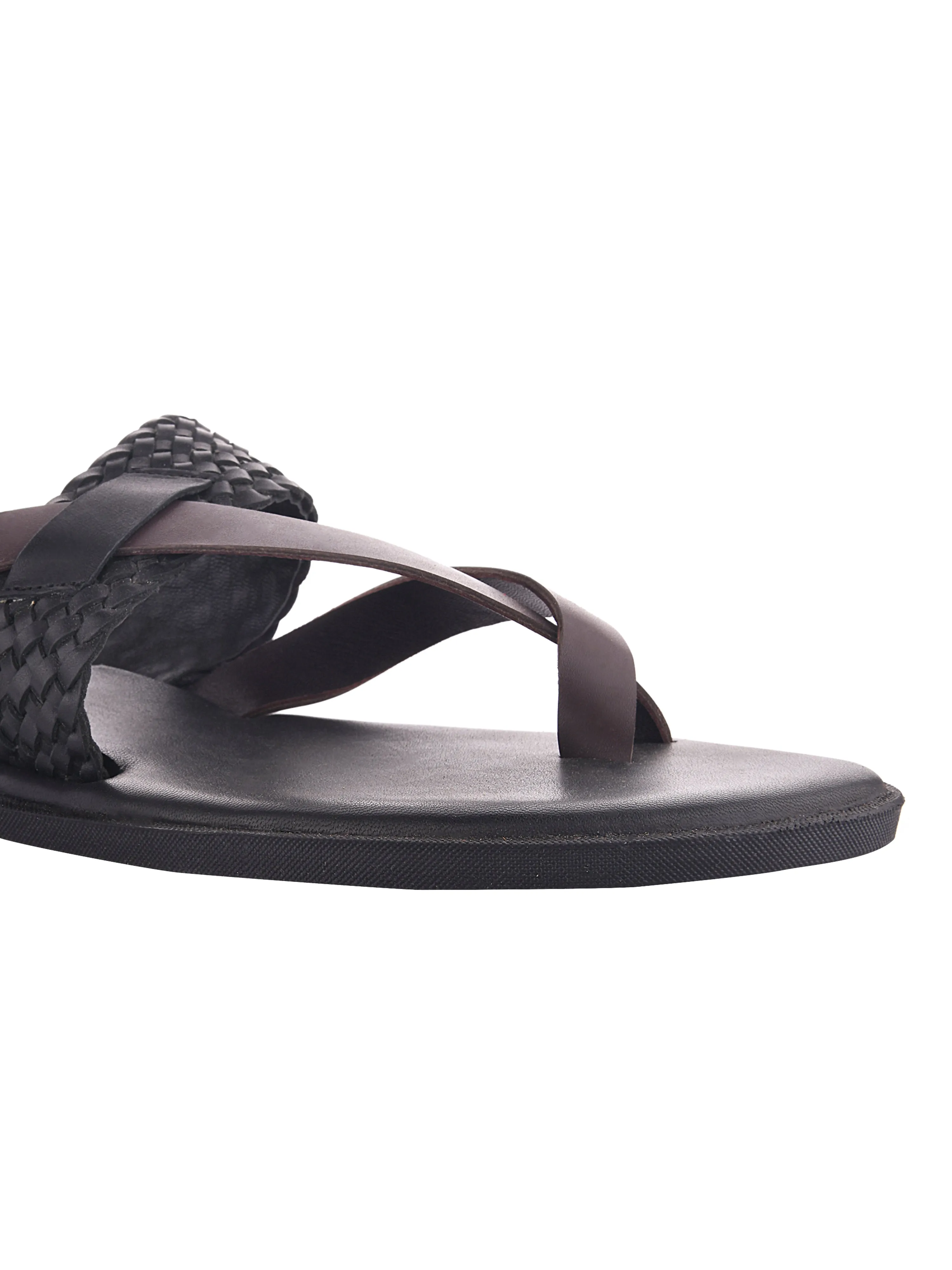 Genoa Black Slippers For Men