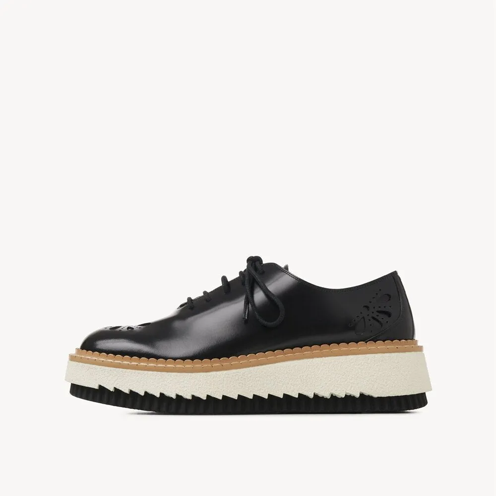 Genuine Leather Lace Up Footwear Female Oxford Shoes