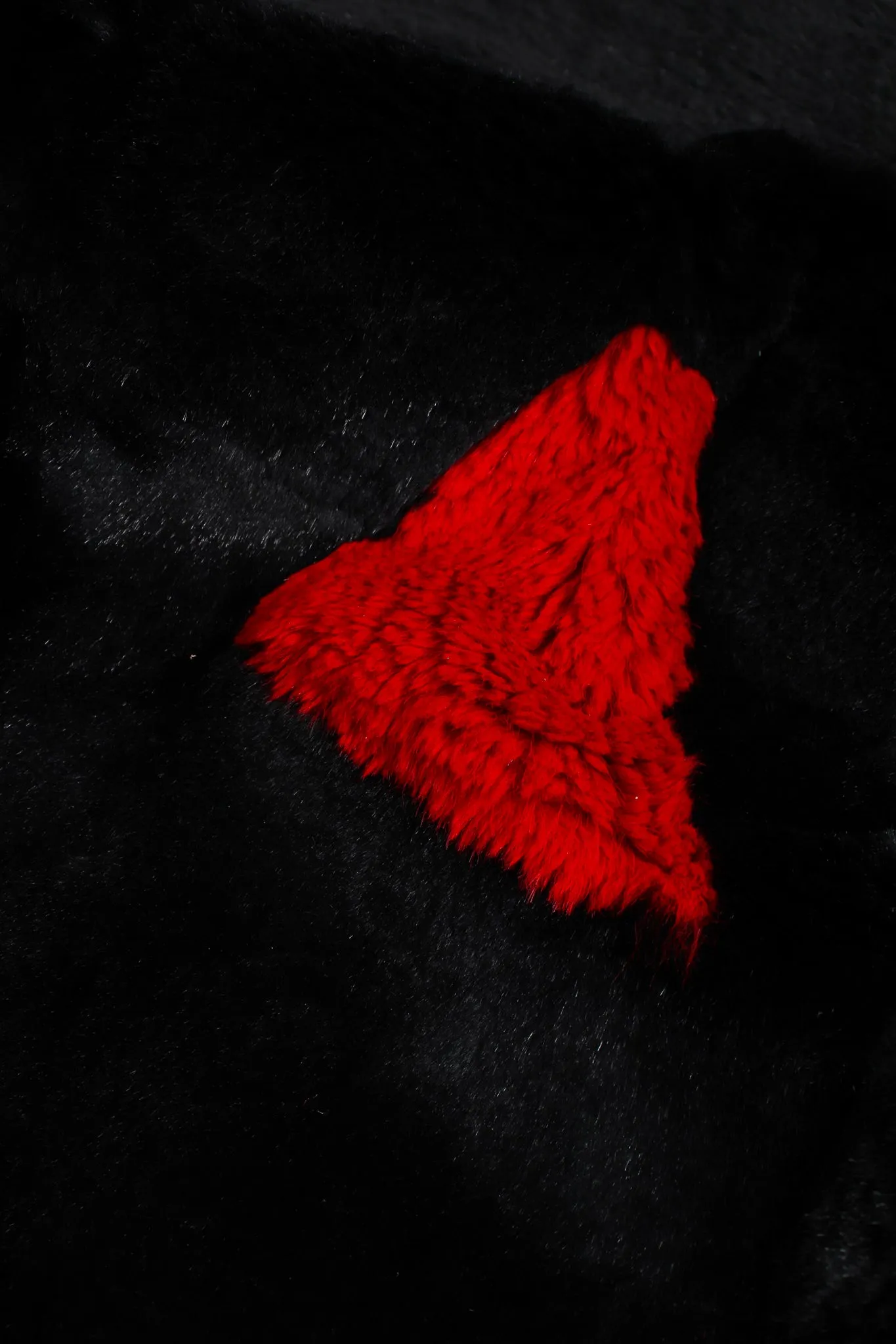 Geometric Fur Nylon Bomber