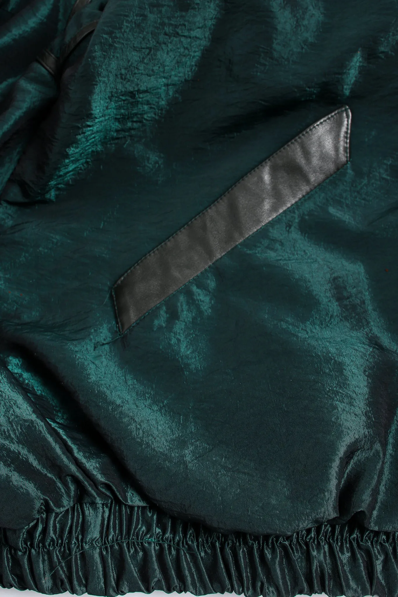 Geometric Fur Nylon Bomber