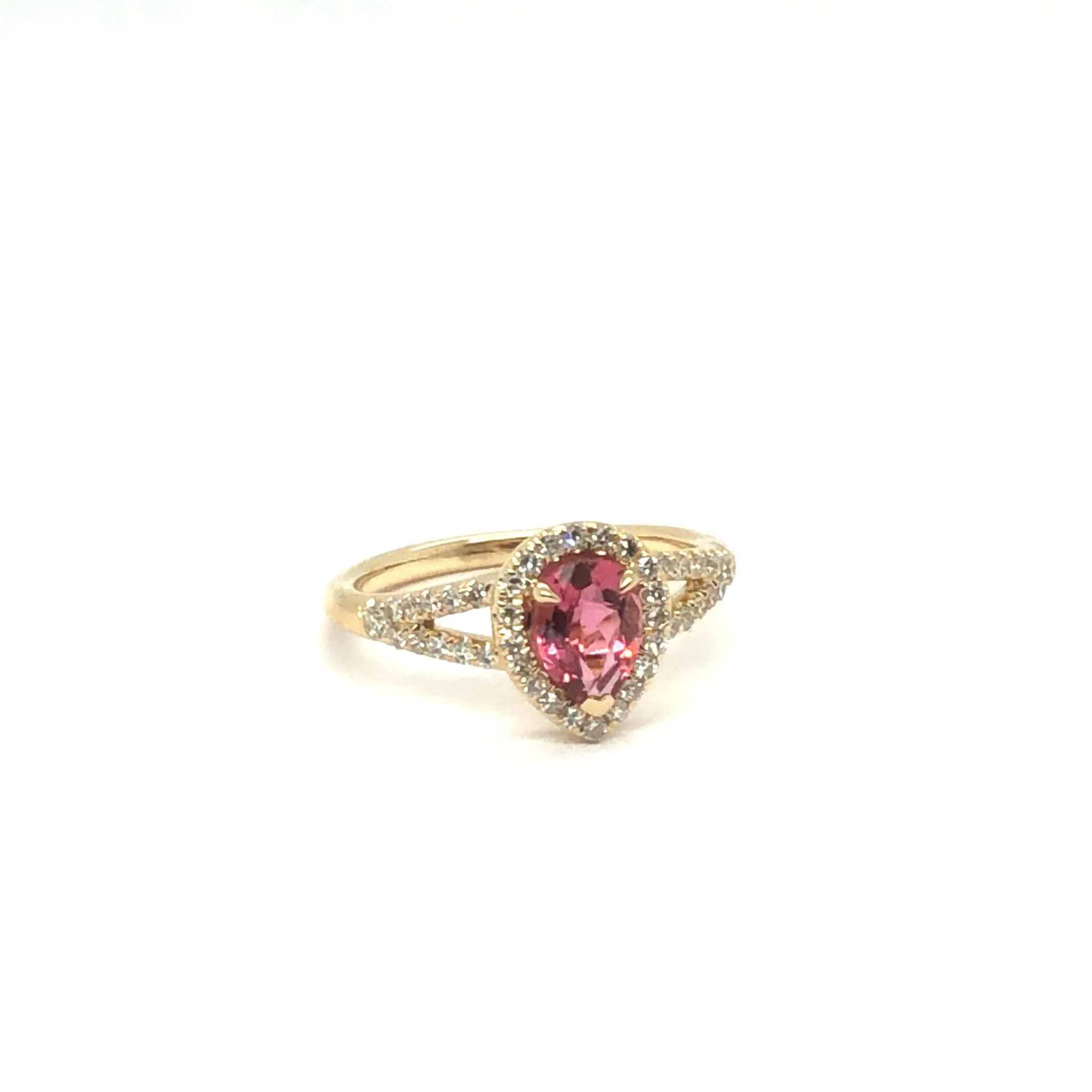 GiGi Alternative Engagement Ring with Pink Tourmaline