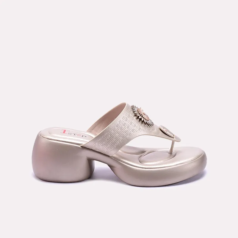 Gold Chunky Flip Flops 0413244