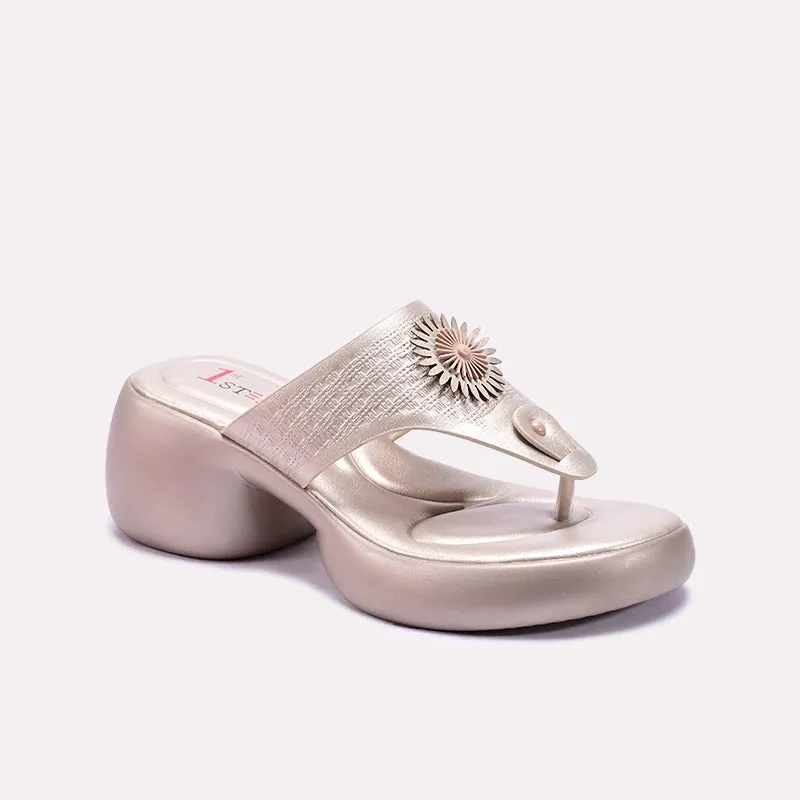 Gold Chunky Flip Flops 0413244