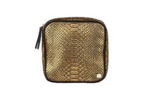 Gold Embossed Python Stella Jewelry Case