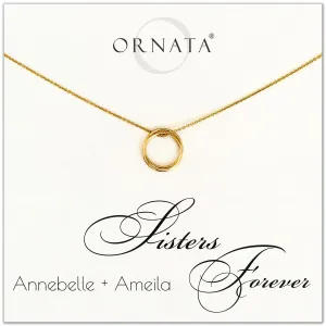Gold Filled “Sisters Forever" Necklace | Best Friends & Sisters