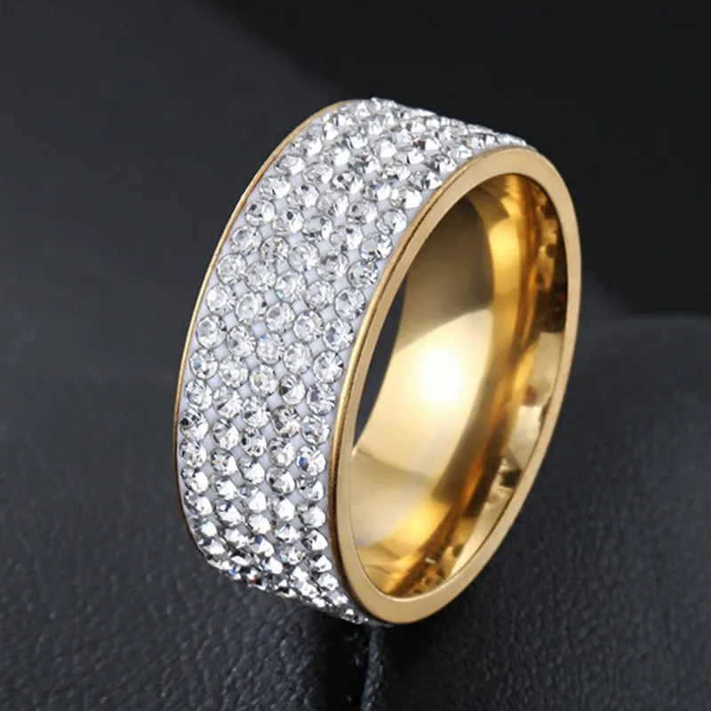 Gold Roman Numeral Ring Spinner Chain Women  Jewelry