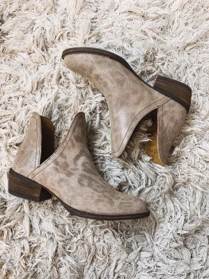 Gray Cheetah Bootie