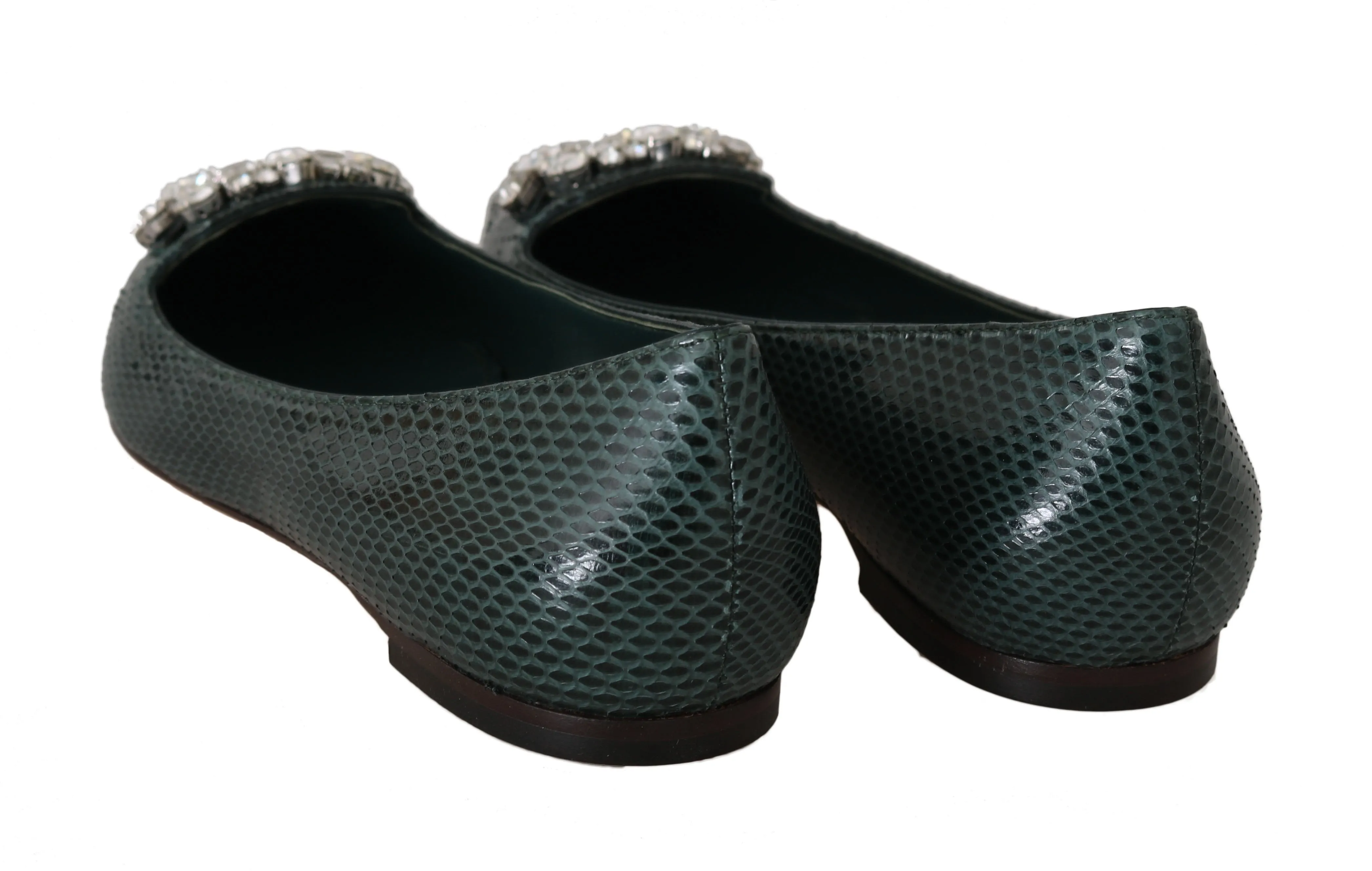 Green Snakeskin Ayers Crystal Loafers