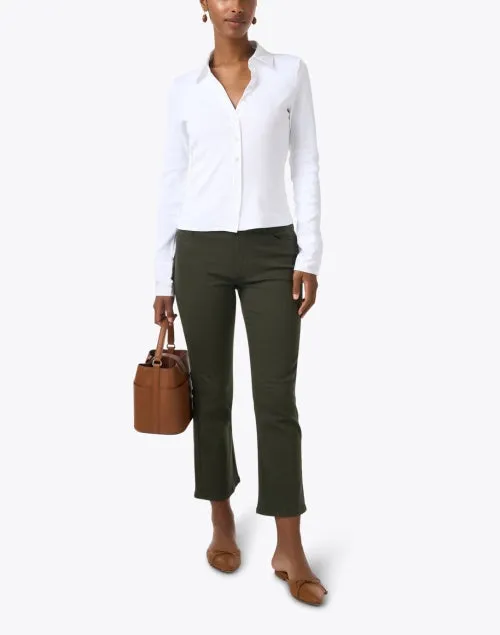 Green Stretch Bootcut Jean