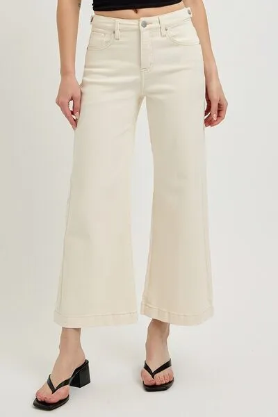 Hazel Blues® | RISEN Tummy Control Cropped Bootcut Jeans