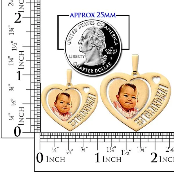 Heart w/ # 1 GRANDMA Cut Out Jewelry
