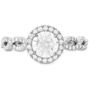 Hearts On Fire Destiny Lace Halo Intensive Diamond Engagement Ring