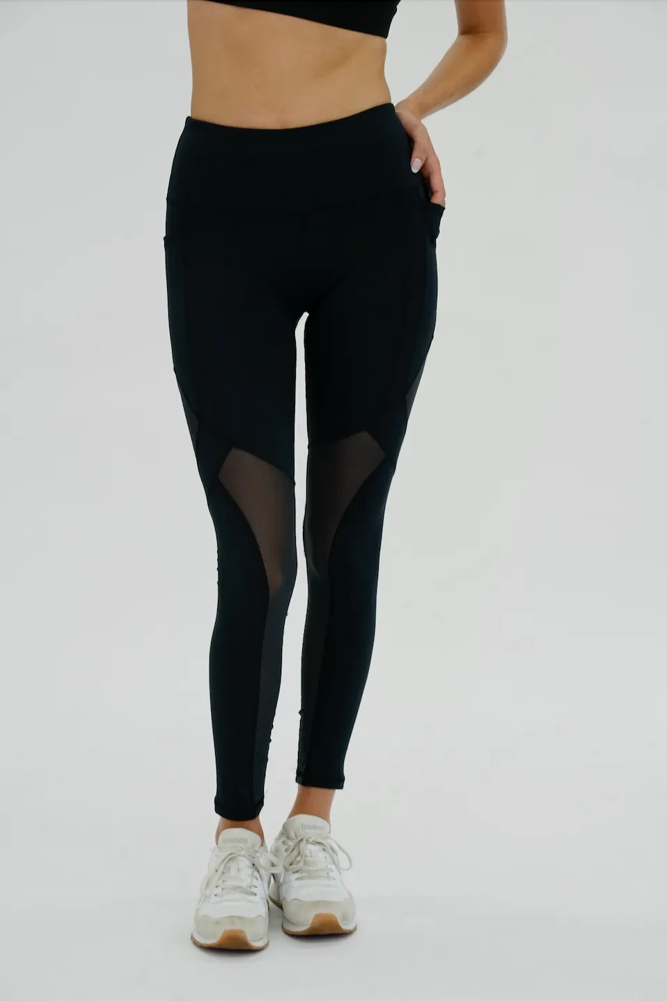 High-Rise Mesh Legging with Pockets by Seaav