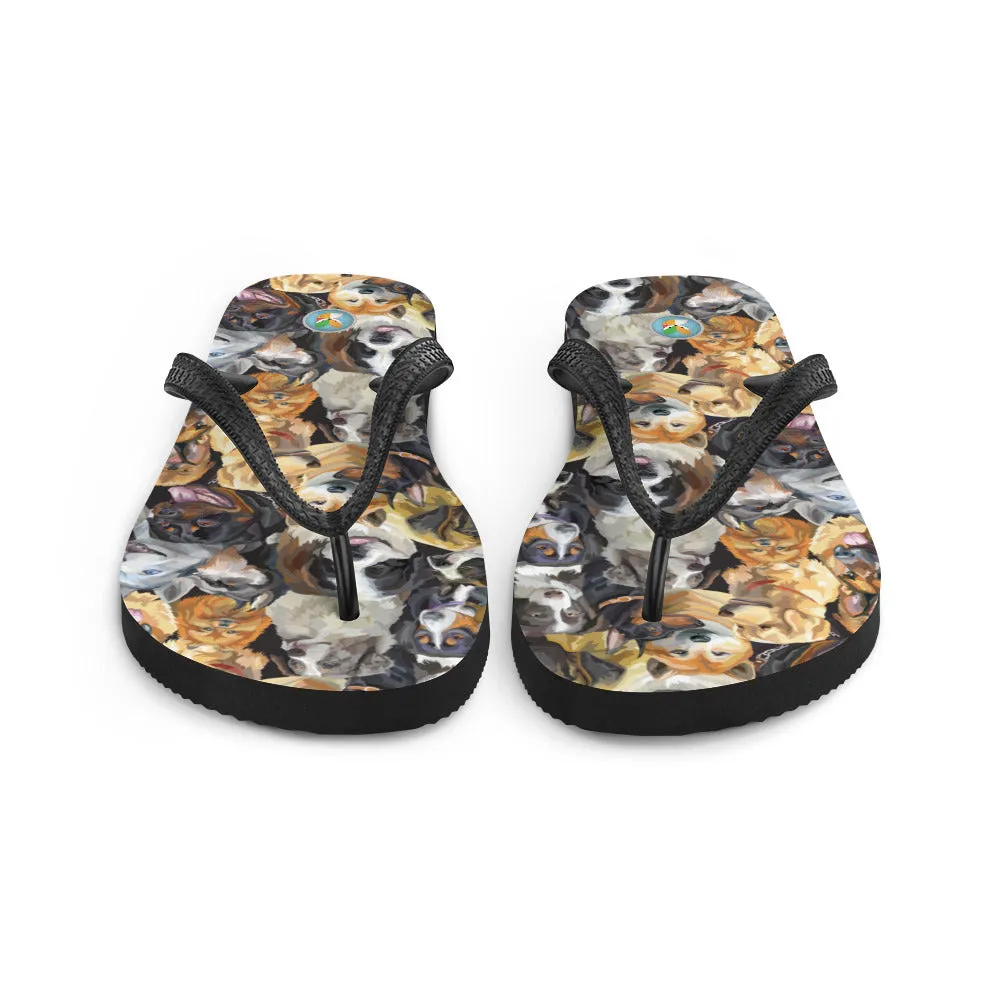I Love Dogs - Unisex Flip-Flops