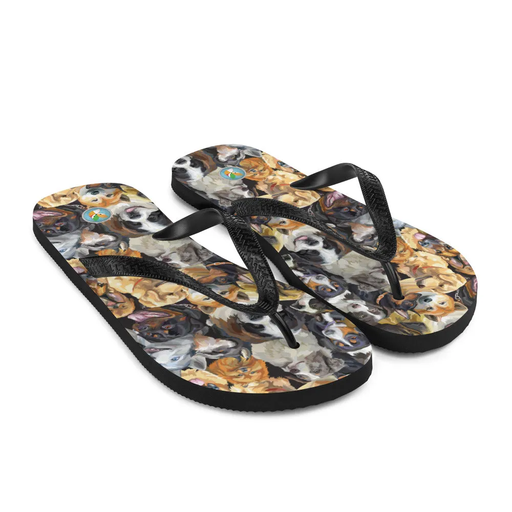 I Love Dogs - Unisex Flip-Flops