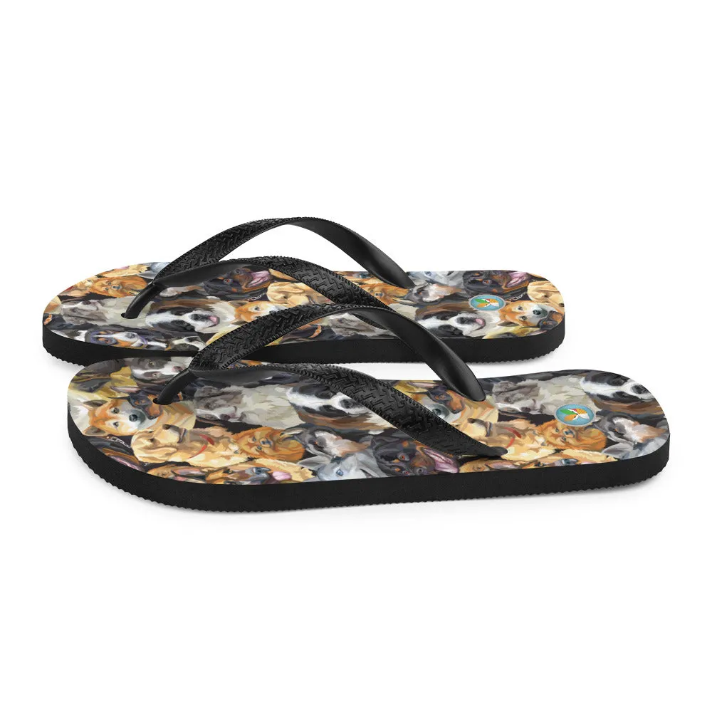 I Love Dogs - Unisex Flip-Flops