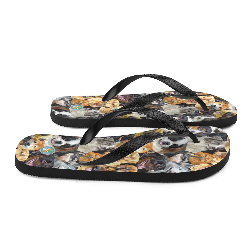 I Love Dogs - Unisex Flip-Flops