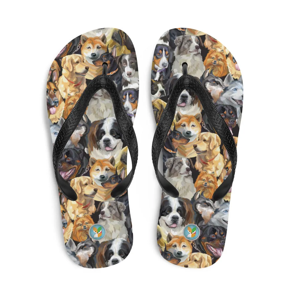 I Love Dogs - Unisex Flip-Flops