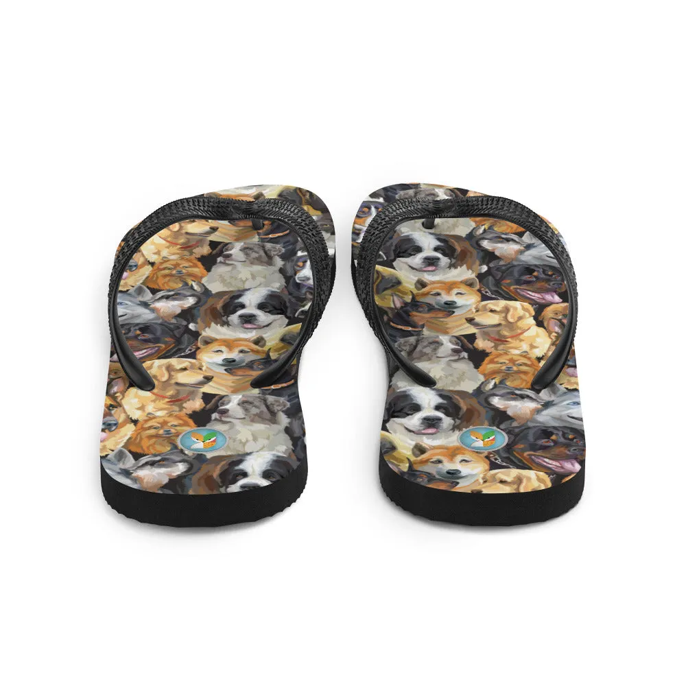 I Love Dogs - Unisex Flip-Flops