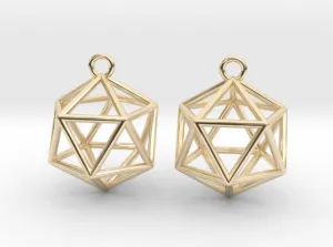 Icosahedron Earrings (Metal)