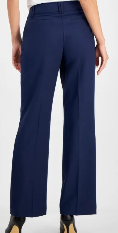 INC International Concepts Women Bootcut Mid-Rise Pants Indigo Blue Size 16