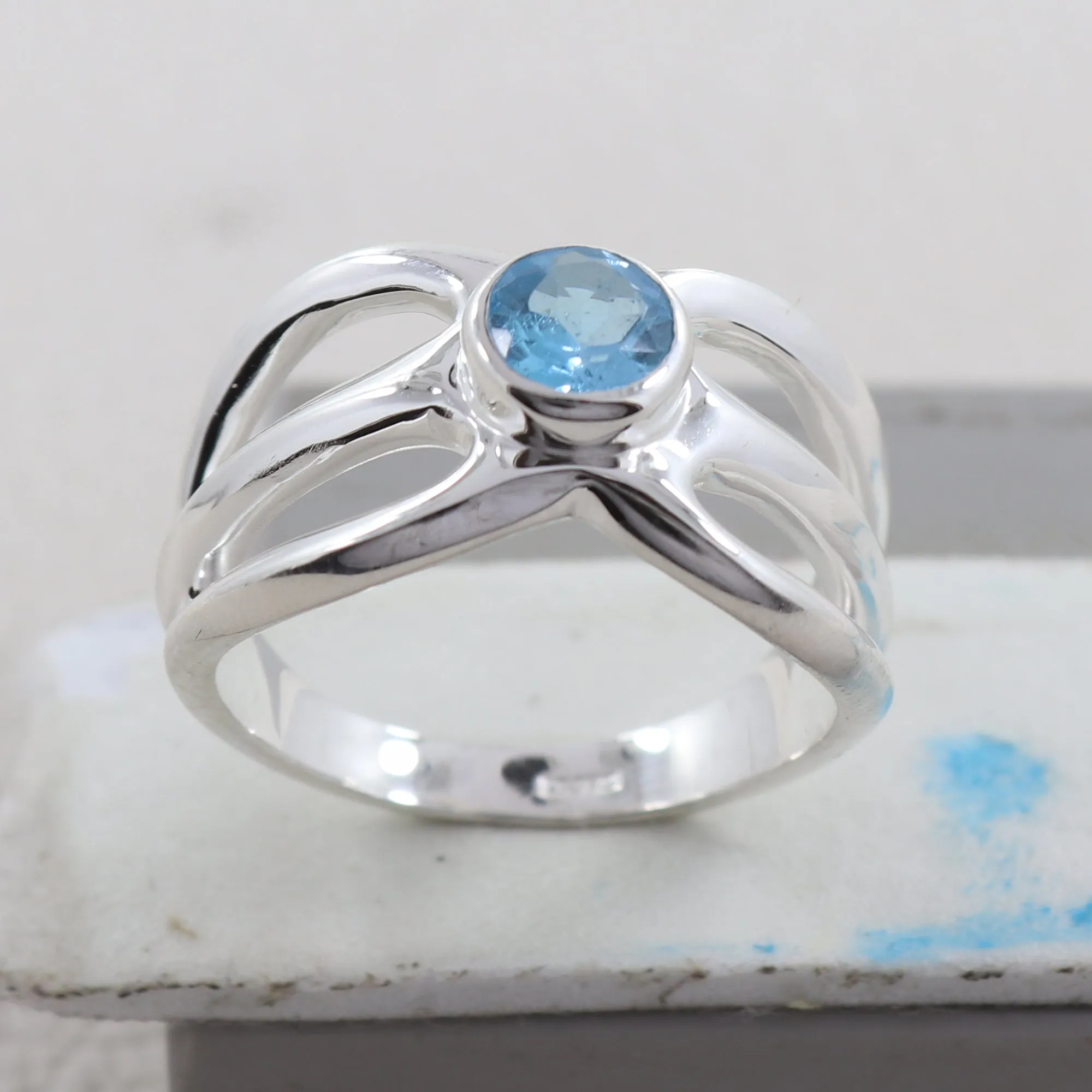 Iolite Silver Ring