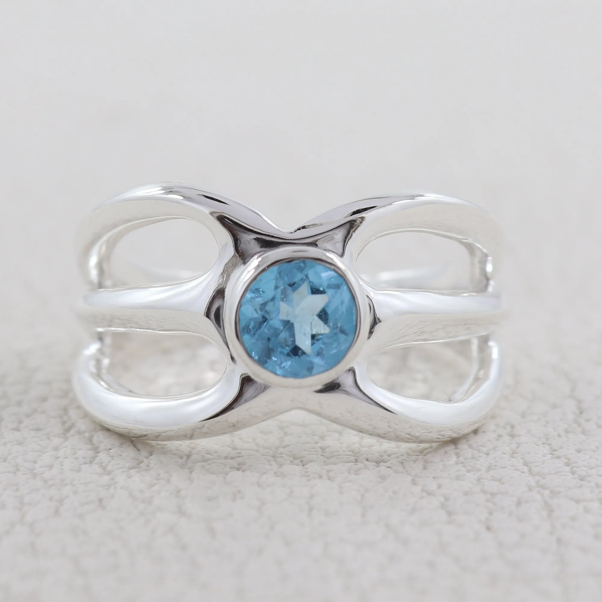 Iolite Silver Ring