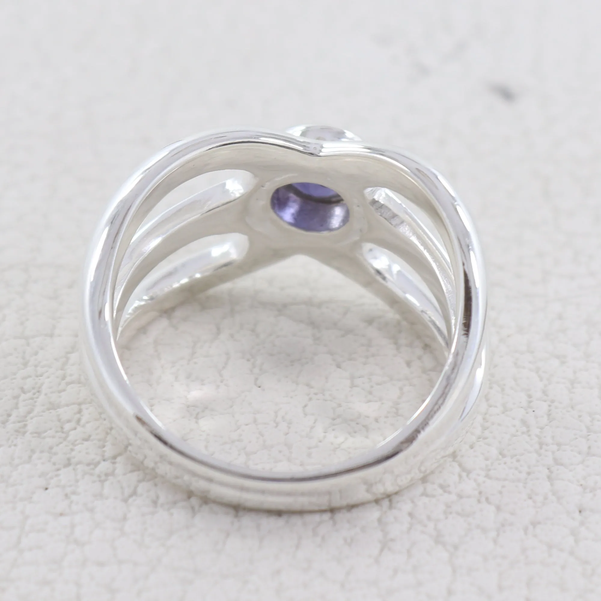 Iolite Silver Ring