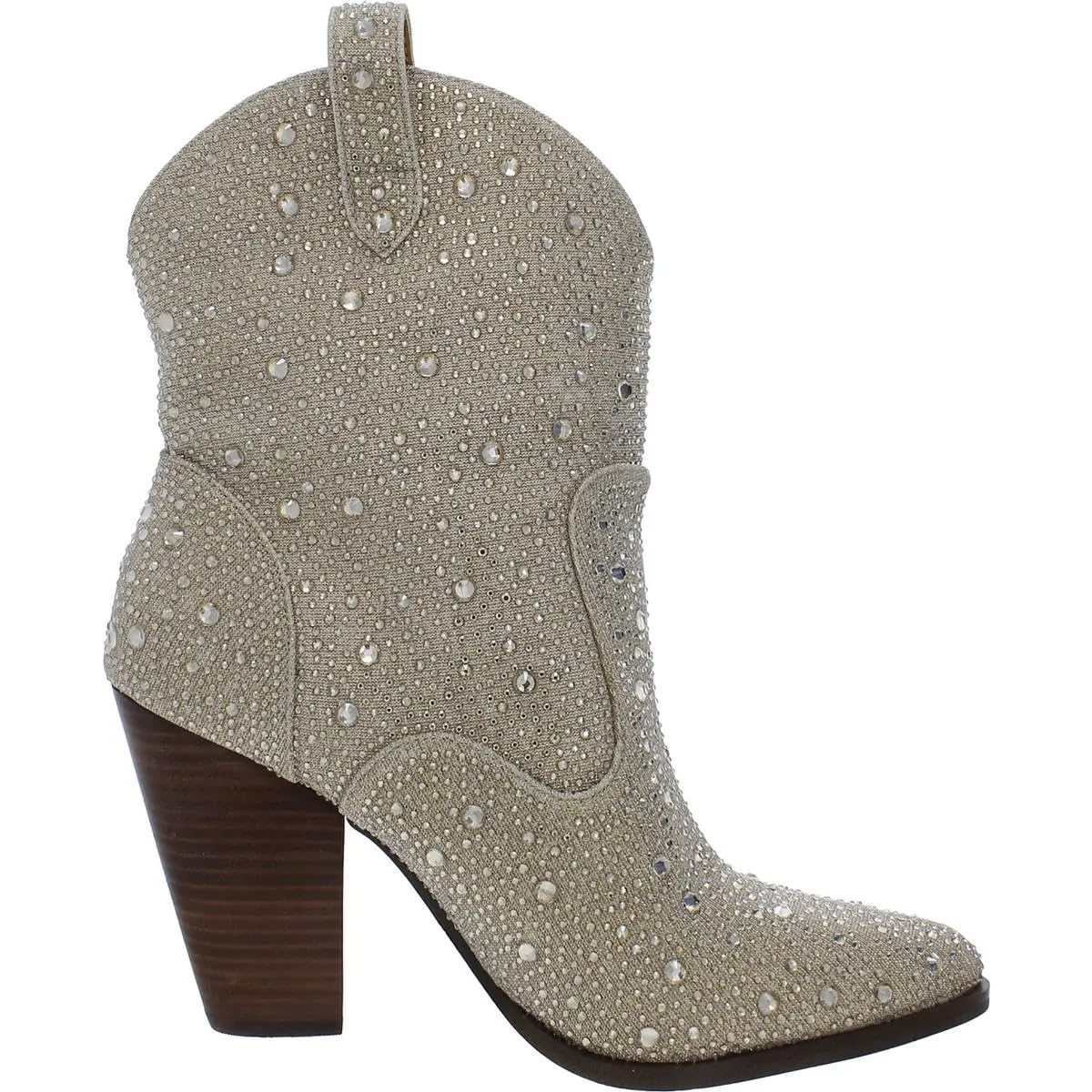 Jessica Simpson Women's Cissely Western Bootie Fashion Boot, Champagne, 5.5