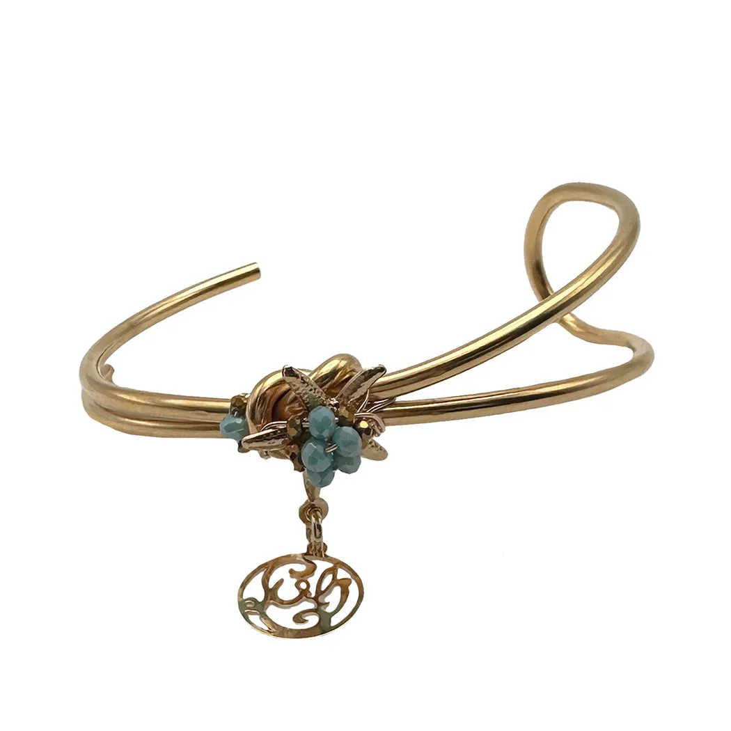 JEWELRY - Aqua And Gold Bracelet