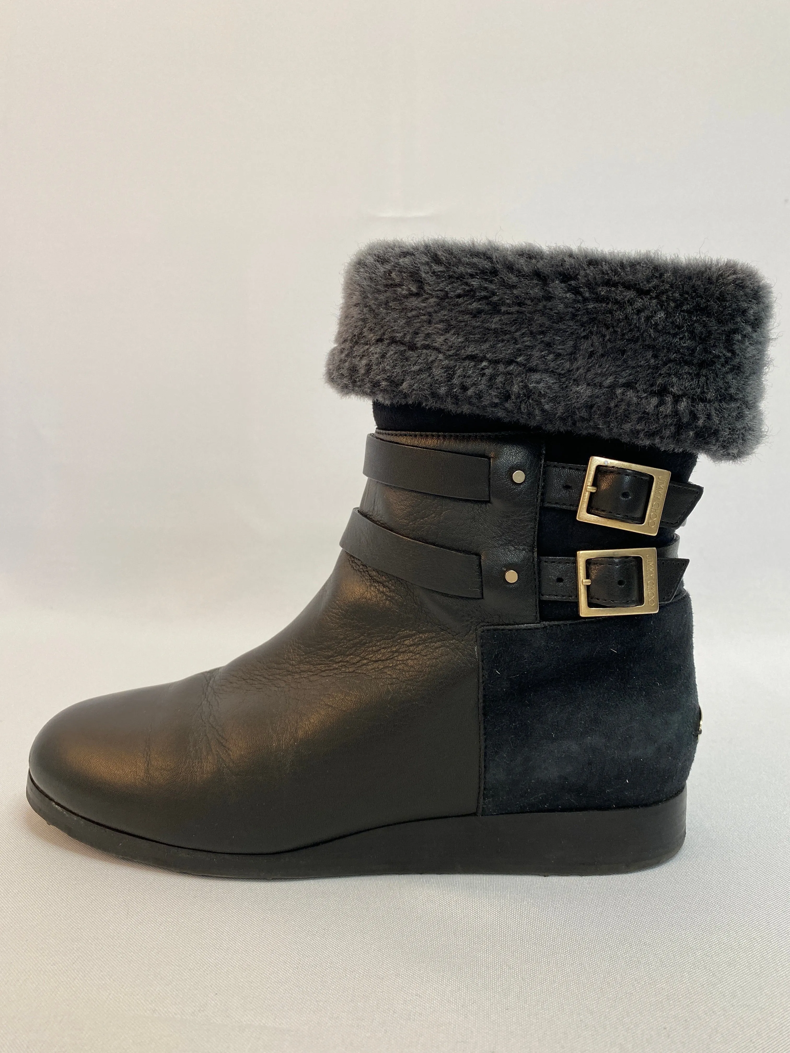 Jimmy Choo Black Shearling Bootie