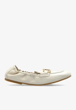 Jodie Elasticated Leather Loafers