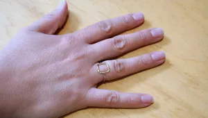Judith Poe: (W) Gold Square Ring