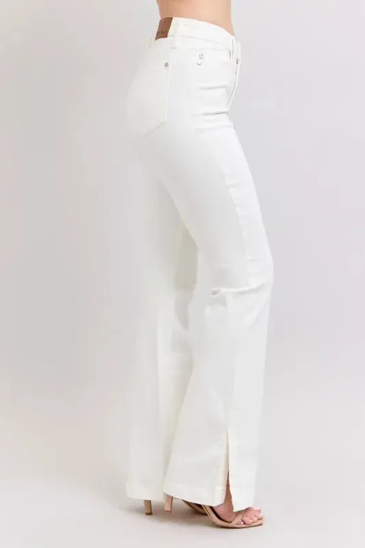 Judy Blue Full Size High Waist Side Slit Slim Bootcut Jeans Plus Size
