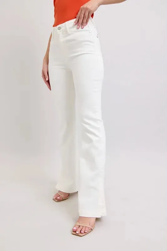 Judy Blue Full Size High Waist Side Slit Slim Bootcut Jeans Plus Size