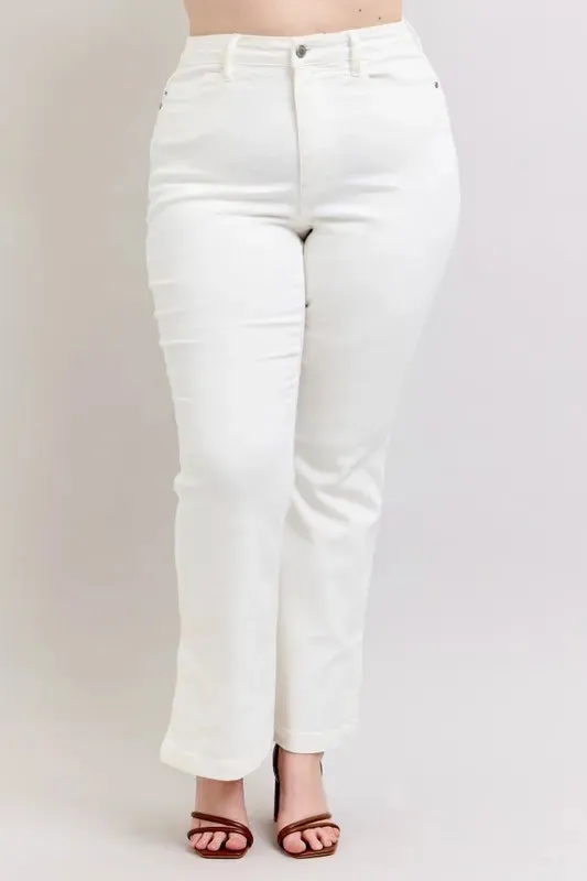 Judy Blue Full Size High Waist Side Slit Slim Bootcut Jeans Plus Size