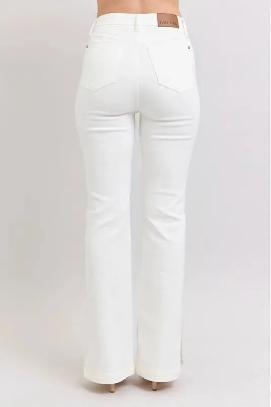 Judy Blue Full Size High Waist Side Slit Slim Bootcut Jeans Plus Size