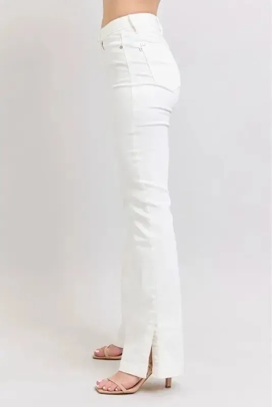Judy Blue Full Size High Waist Side Slit Slim Bootcut Jeans Plus Size