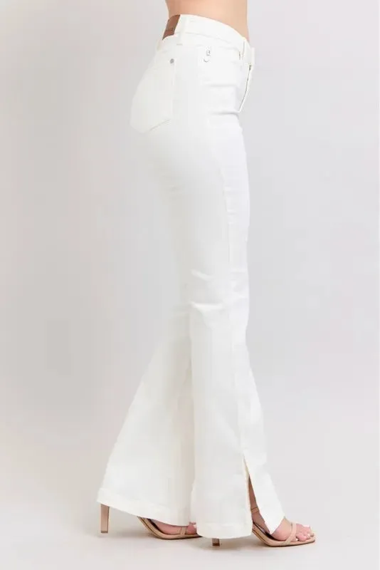 Judy Blue Full Size High Waist Side Slit Slim Bootcut Jeans Plus Size