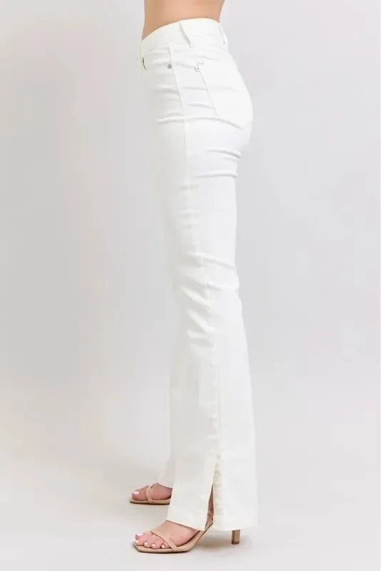 Judy Blue Full Size High Waist Side Slit Slim Bootcut Jeans Plus Size