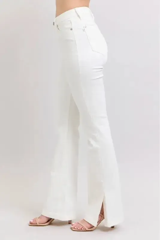 Judy Blue Full Size High Waist Side Slit Slim Bootcut Jeans Plus Size